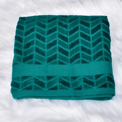 Serviette de bain Jade vert foncé 50 x 90 cm 100% coton velours