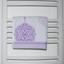 Serviette de bain Greta motif violet 50 x 90 cm 100% coton